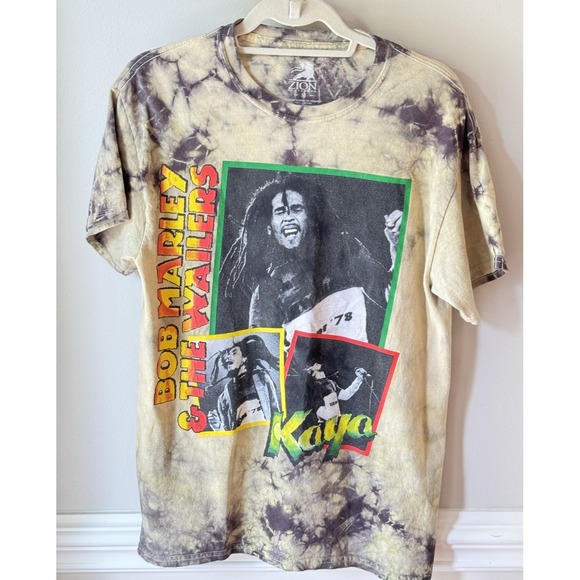 RARE ART Bob Marley & The Wailers Kaya Album‎ T-Shirt Zion Reggae Size Medium - Picture 1 of 5
